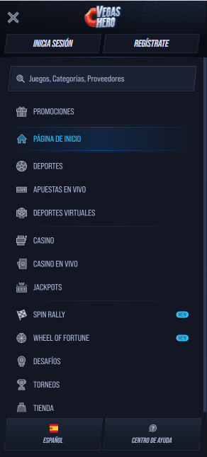 Menú principal & navegación rápida